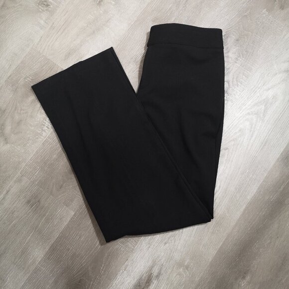 Nine West Ladies Size 10 Black Straight Leg Zipper & 2 Clasp Closure Dress Pants - Picture 11 of 14